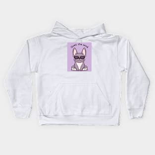 Kawaii Cute Yoga Meditating bullgod Kids Hoodie